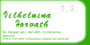 vilhelmina horvath business card